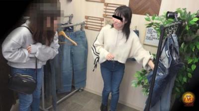隠撮ジーンズショップ デニム貫通ぐしょ濡れおしっこ漏らし